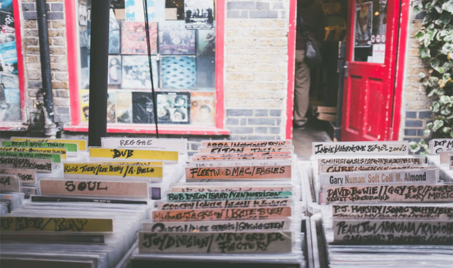 Hunt for your very own unique vinyls and record player