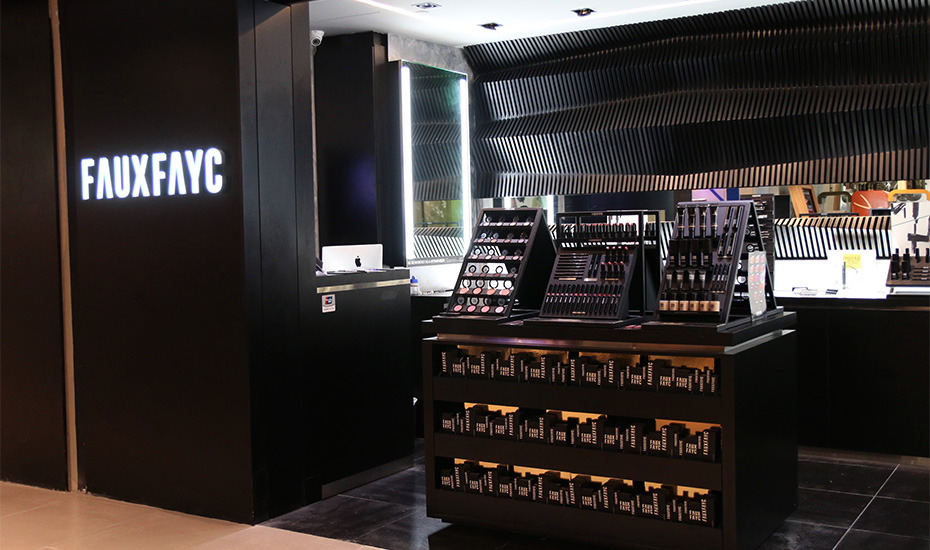 The storefront of Faux Fayc in Plaza Singapura