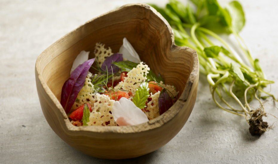 Savour dishes like the buckwheat porridge with bacon, parmesan, Chinese spinach and sunflower seeds