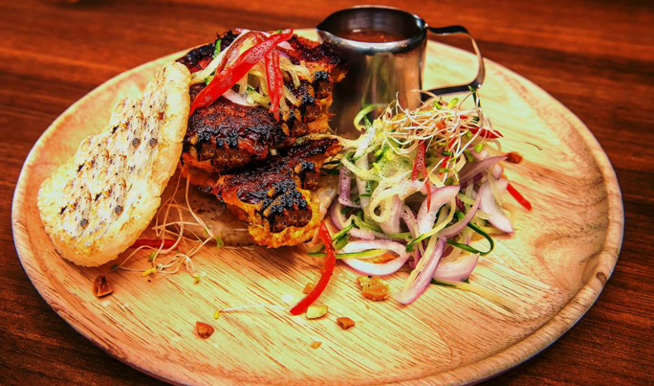Satay burger from The Quarters