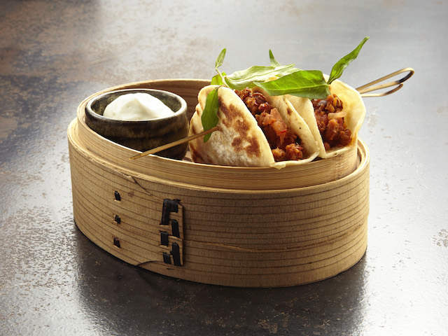 Homemade pancake with spiced minced pork at Ding Dong