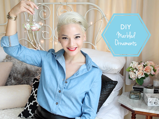 Christmas DIY video: Celeb Simone Heng shows how to make beautiful marble-effect tree baubles
