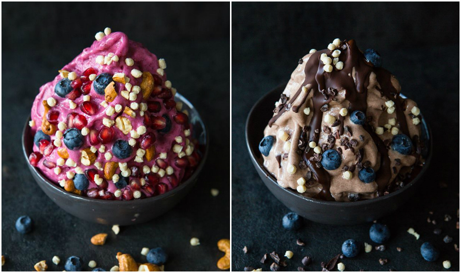 Smoothie bowls sprinkled with quinoa puffs from A Poke Theory