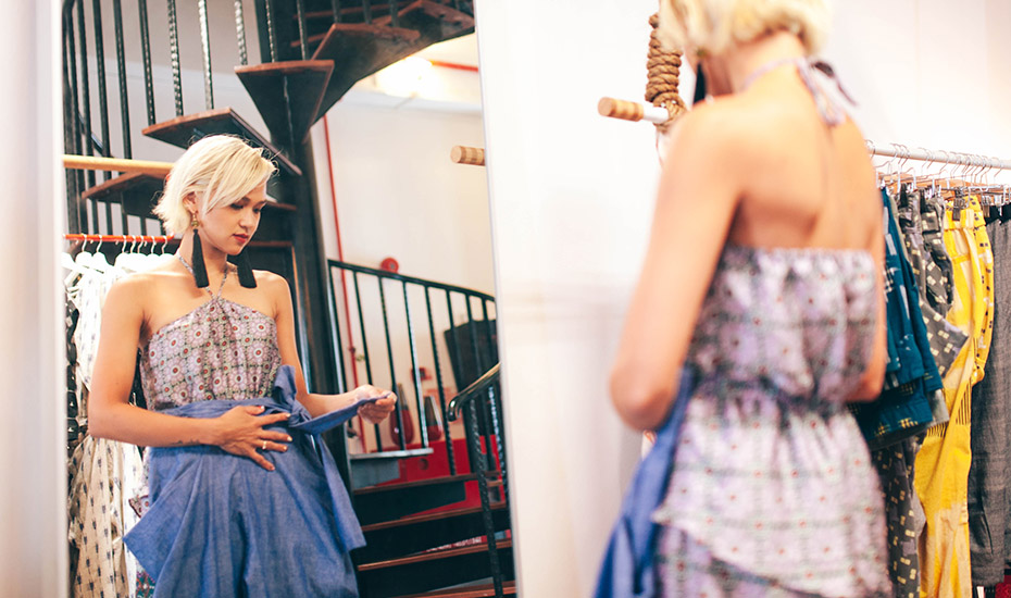 Aarika Lee shops for nifty fabrics at Matter