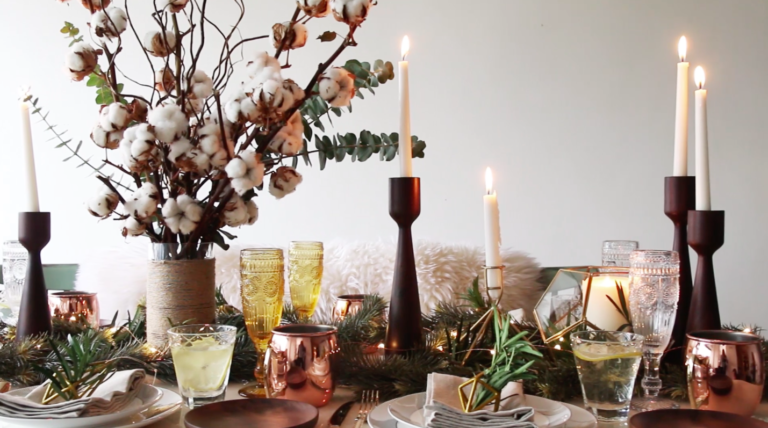 Table decoration ideas for Christmas in Singapore: Create a rustic Christmas table with Cluster-Cluster