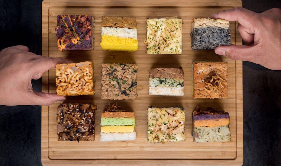 Unique food in Singapore: Food Anatomy’s food cubes reimagines local dishes like nasi lemak and beef rendang at Timbreplus