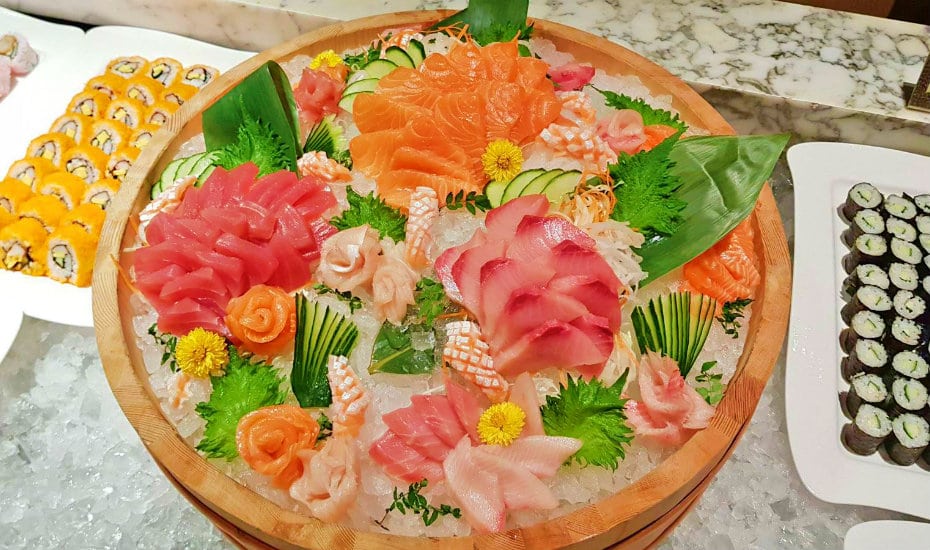 Best seafood buffets in Singapore: Sashimi central at Melt Cafe.