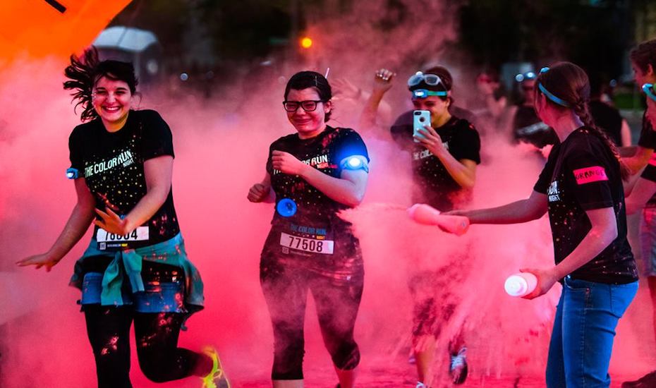 Color Run is a 5km run where runners will be doused in neon colours