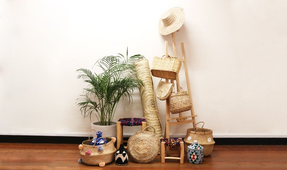Morocco-exported bags and rugs from Bohemian
