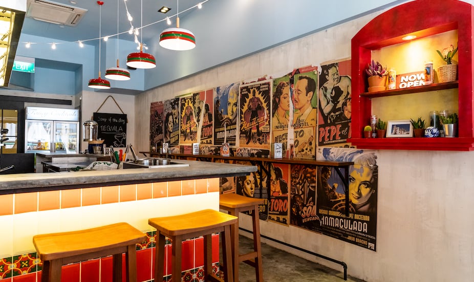 Papi's Tacos has just 16 seats at the counter, where you can watch chef Mauricio prepping your food..