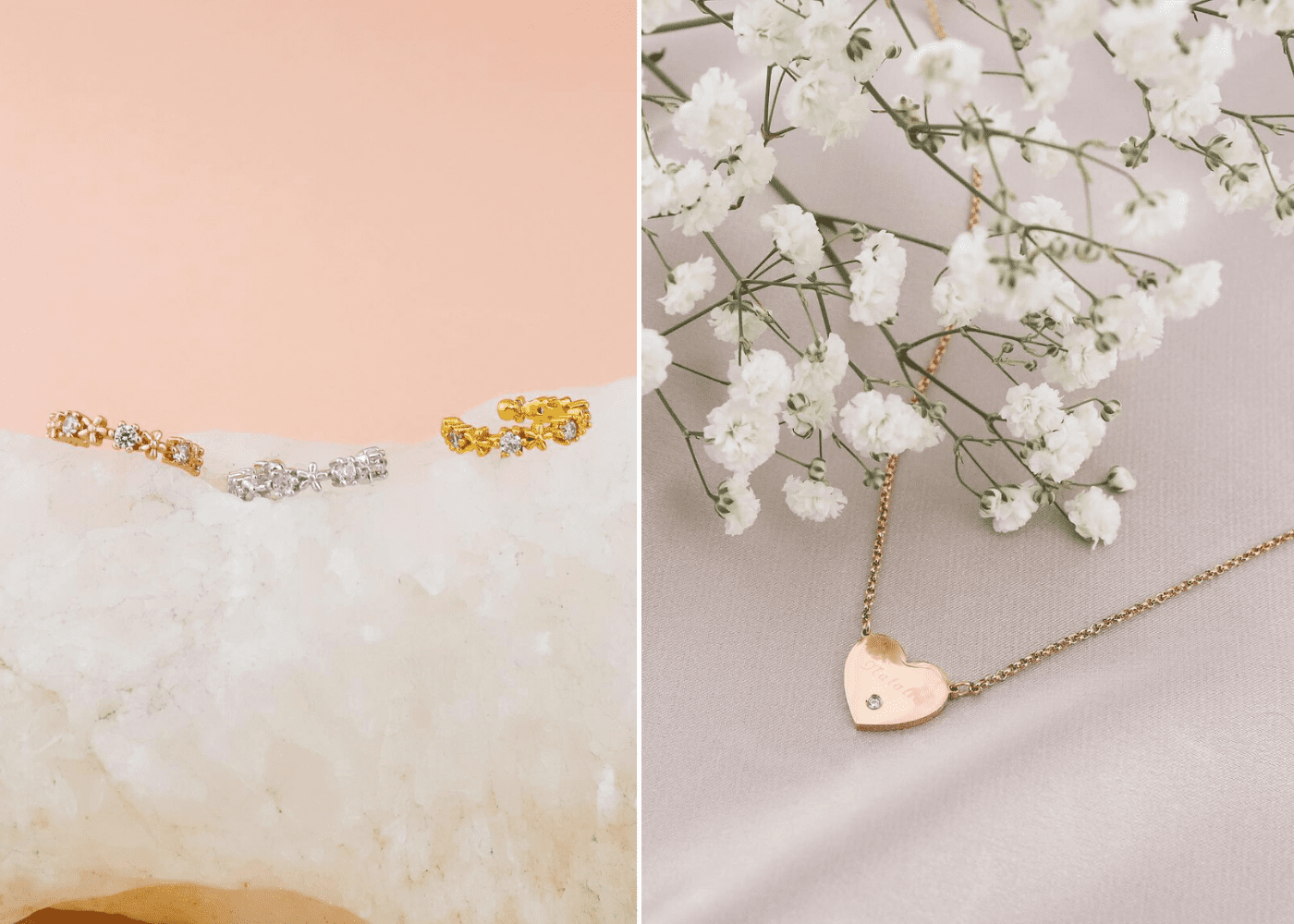 Made Different Co | rings and necklaces with flowers