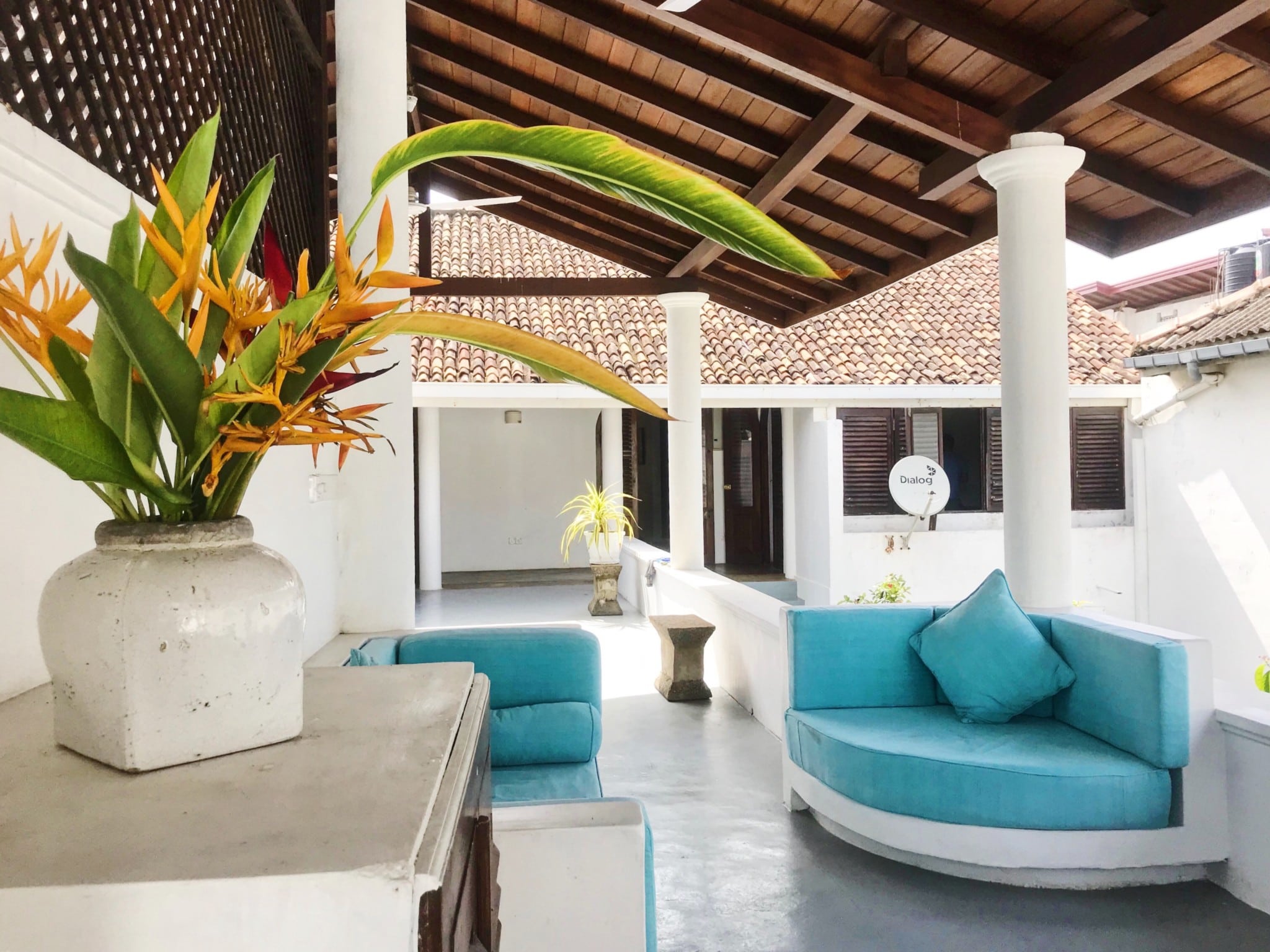 Ambassador's House luxury villa Galle Fort Sri Lanka outdoor lounge