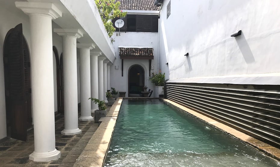 Plunge pool at Ambassador's House, a luxury villa in Sri Lanka's Galle Fort