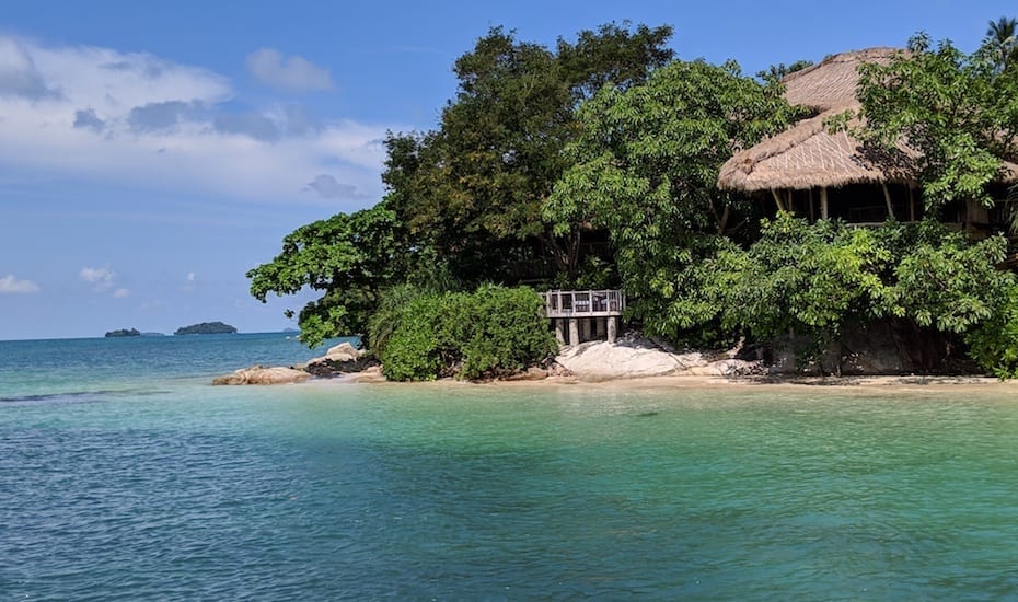 Cempedak Private Island's clean blue water and natural forest
