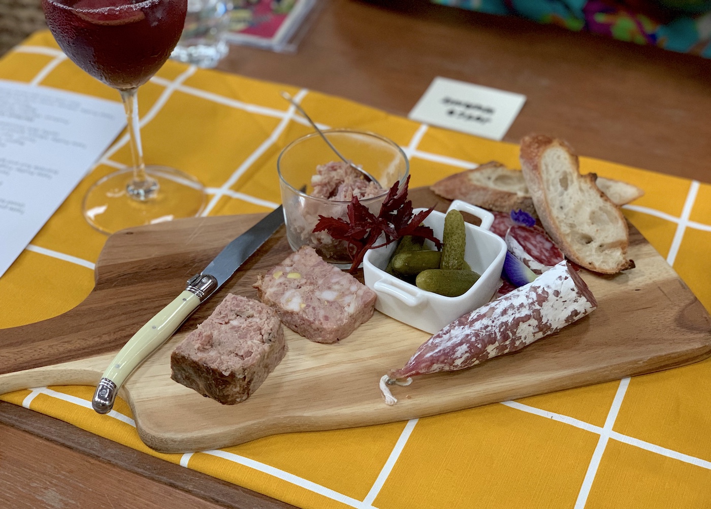 Mixed charcuterie and cheese platters | Drunken Farmer | Travelling natural wine bar | Tiong Bahru Bakery Safari