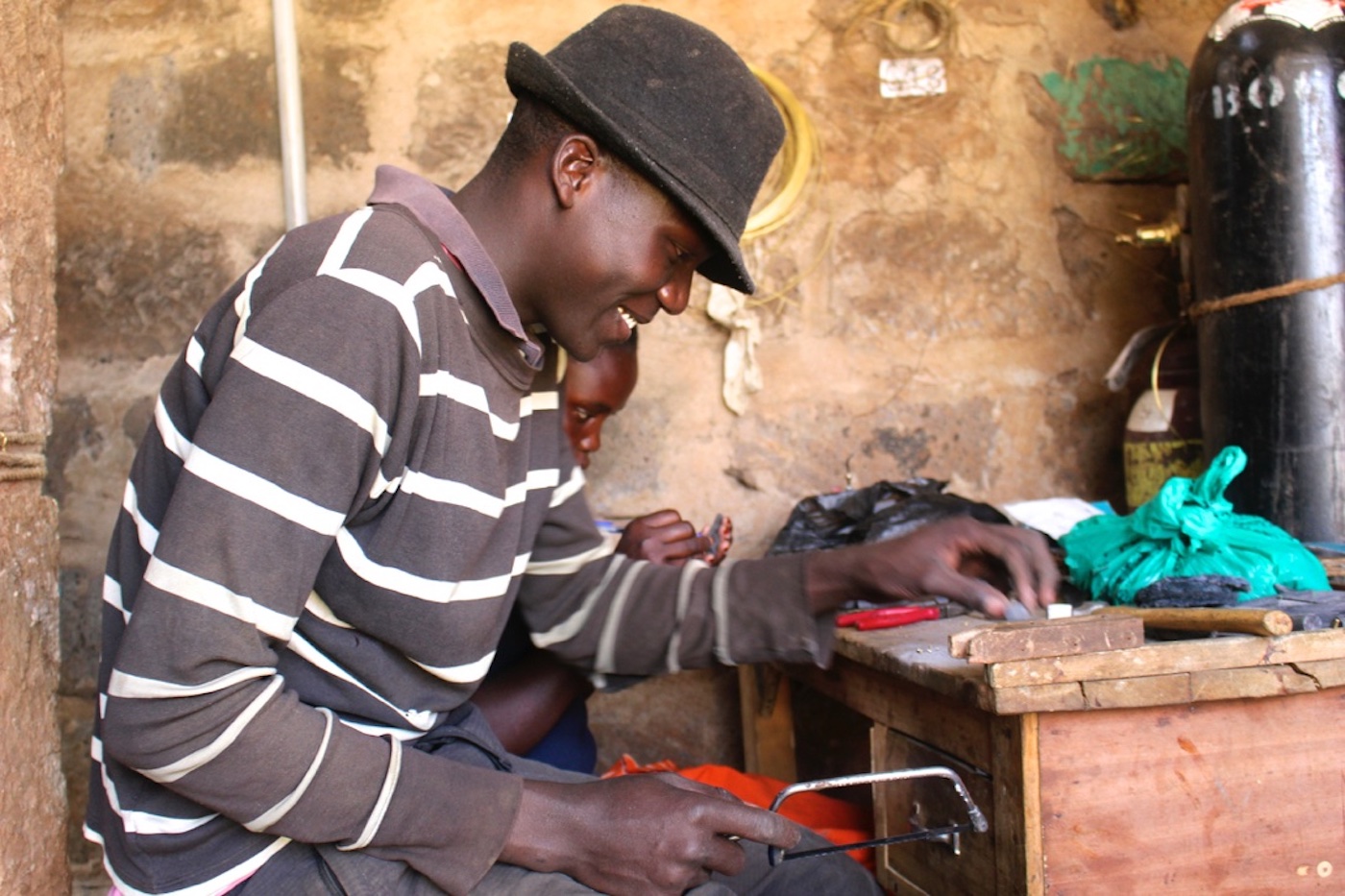 An artisan at work in Kenya: Ashepa Lifestyle jewellery is handmade by workers who receive a fair wage