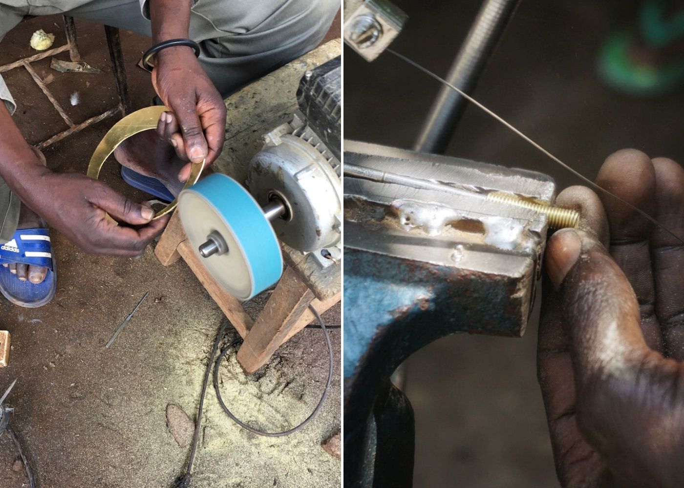 Artisans in Kenya working on jewellery for Ashepa Lifestyle