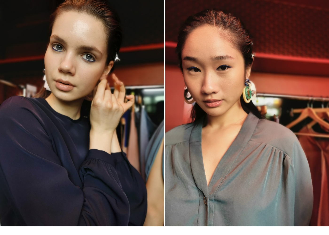 Models backstage at Priscilla Shunmugam's OM diffusion range debut. Shot on Huawei P30 Pro