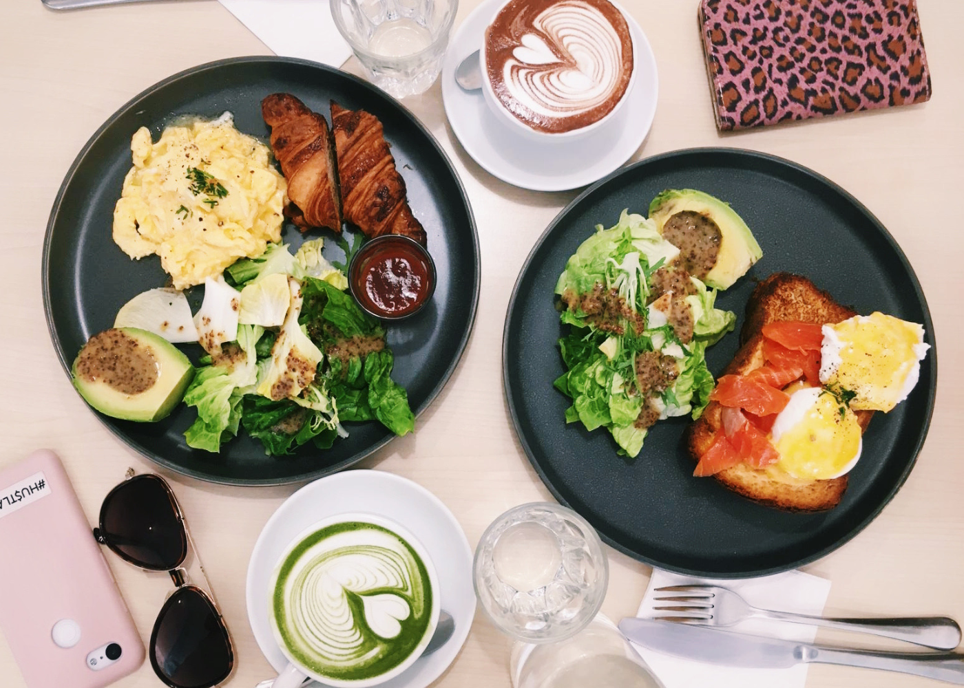 Fake a plane ride or locate this tiffany blue flower wall: Here are the cafés we loved on our latest JB getaway