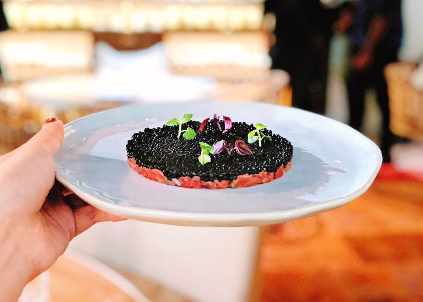 A glorious combination of steak and caviar.