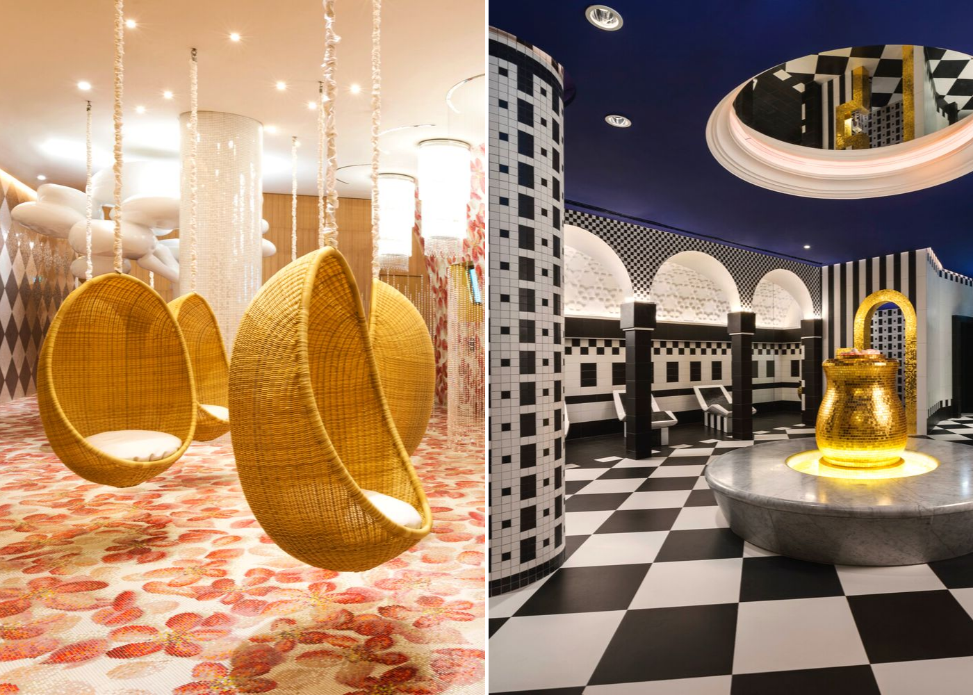 ESPA at Mondrian Doha (left: ladies’ spa, right: men’s spa). Photography: Mondrian Doha