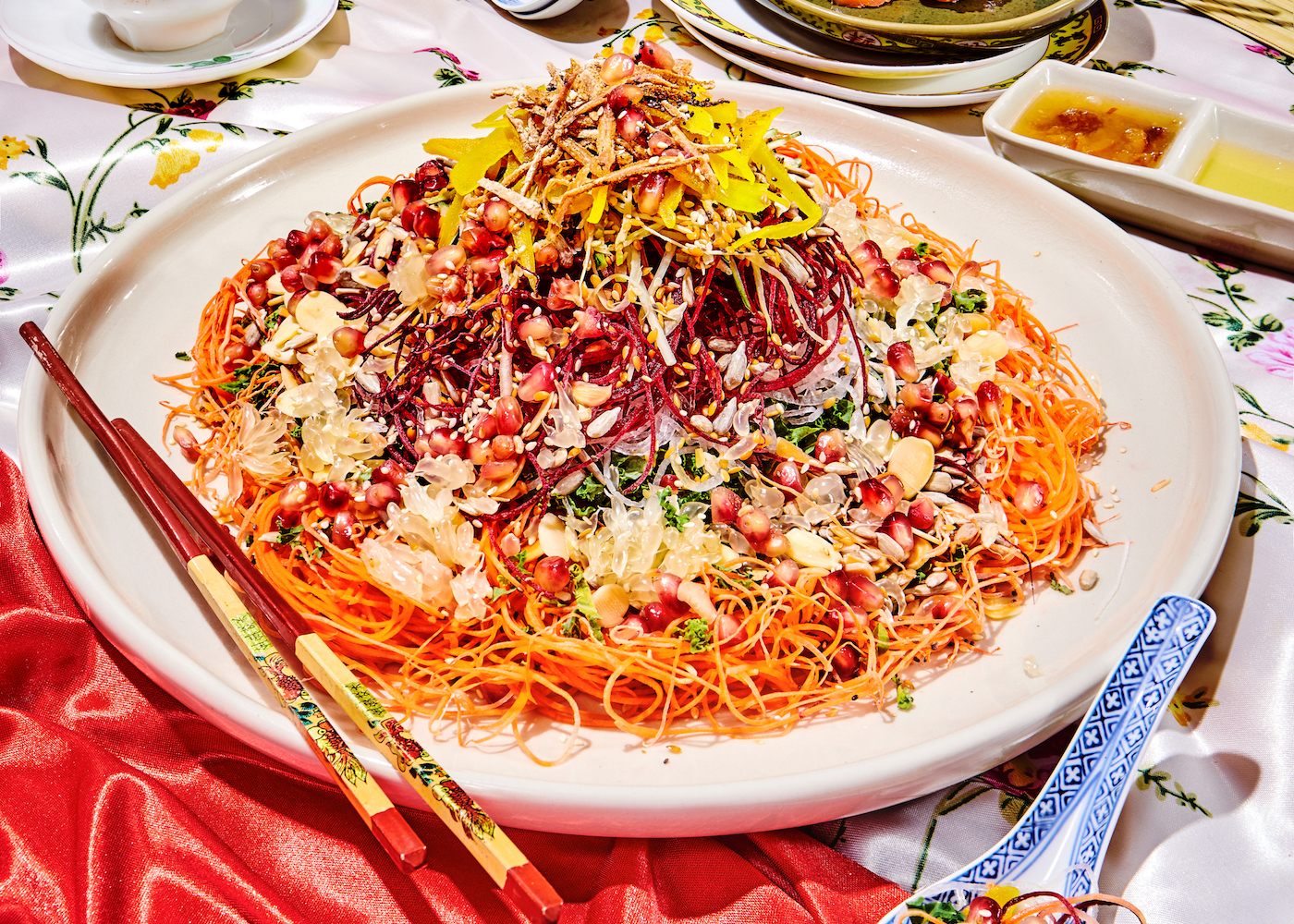 Healthy yusheng at Auntie’s Wok and Steam