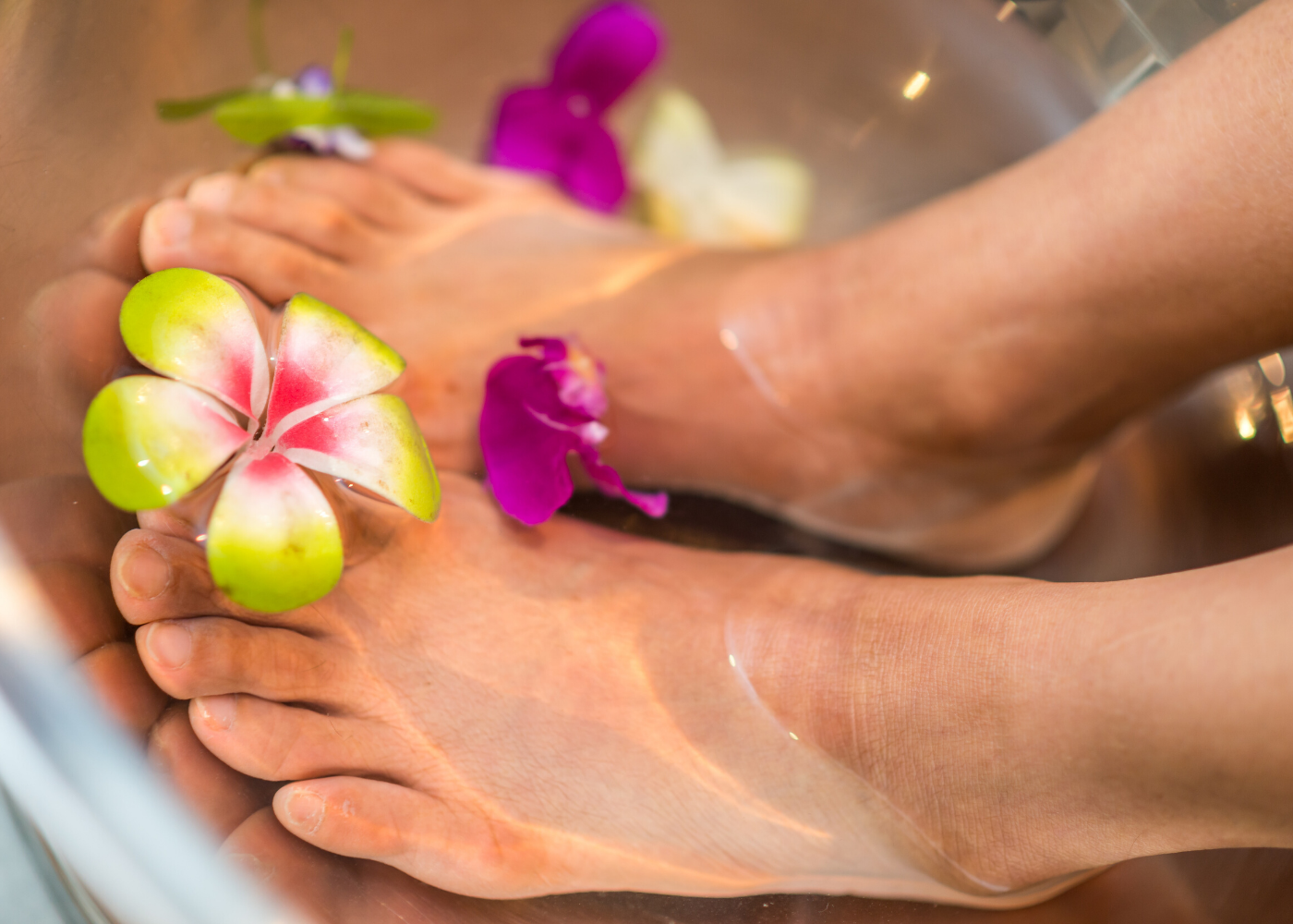 Soften dry skin and calluses with a foot soak