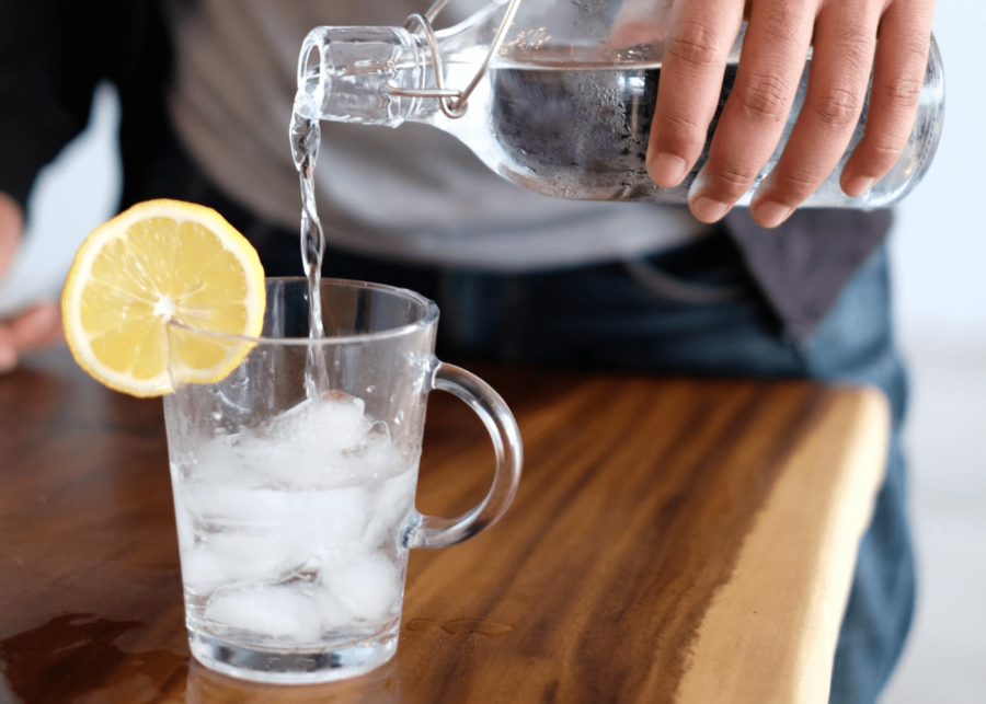 Running for beginners: water in cup