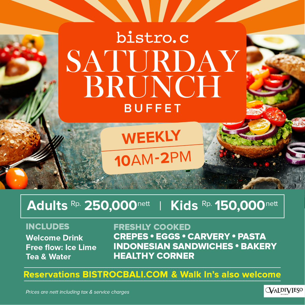 Bistro C Saturday Brunch Buffet Bali