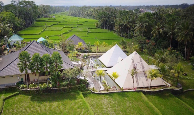 This wellness centre in Ubud offers Ancient Sound Healing inside two giant pyramids
