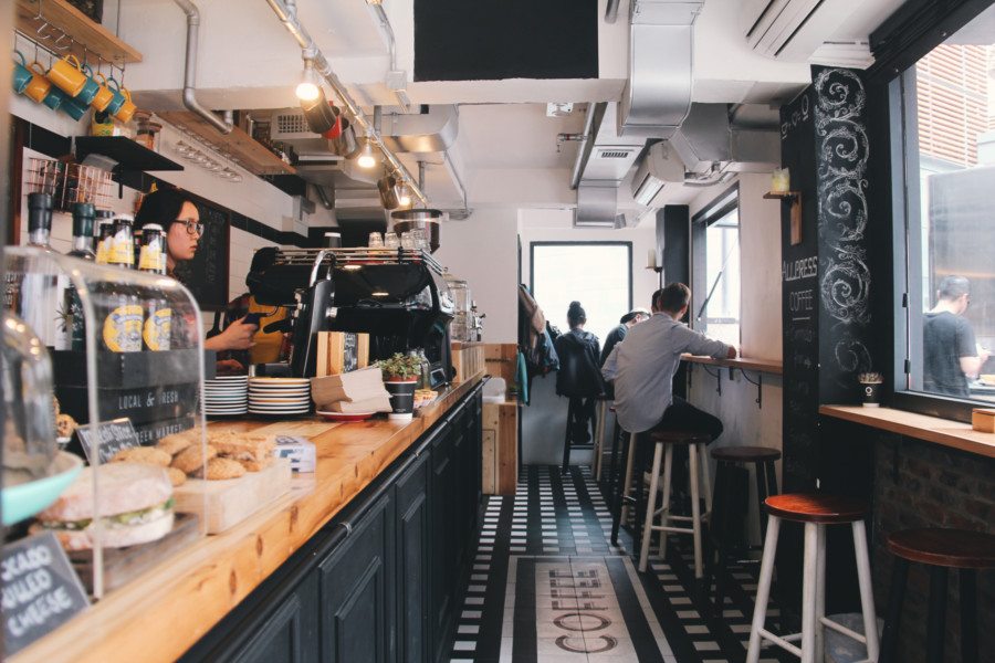 good cafes in hong kong Winstons Coffee interior