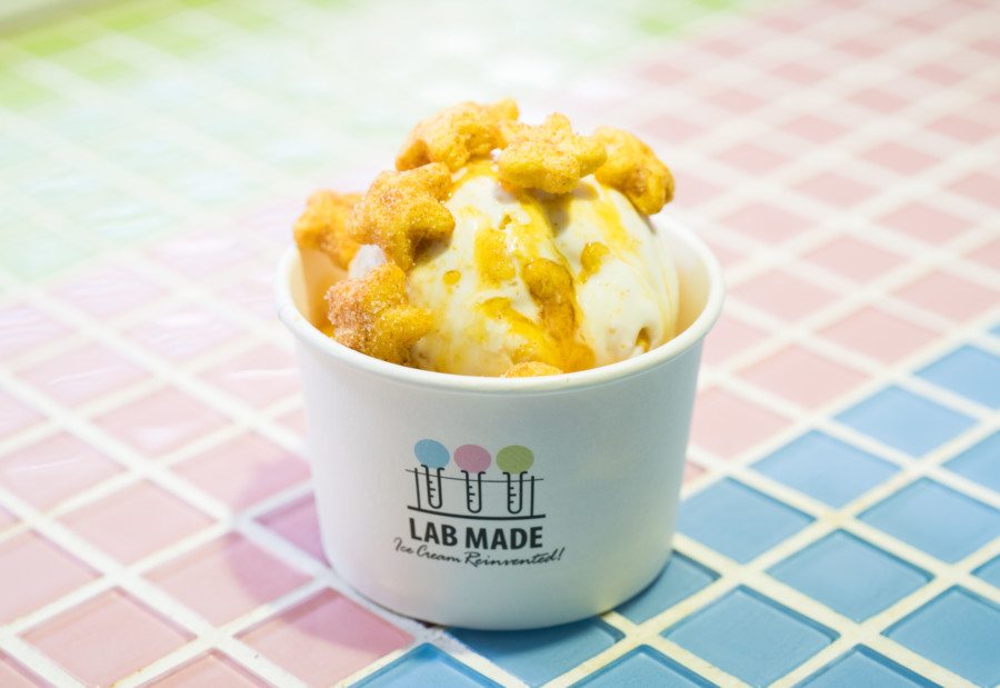 Hong Kong ice-cream shops Sea Salt Milk Caramel Crunch Liquid Nitrogen Ice Cream at Lab Made