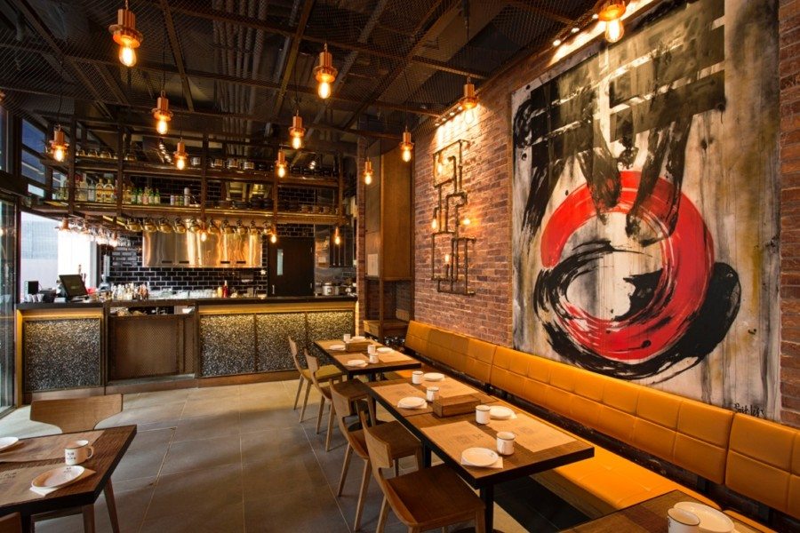 Bib n Hops refined interior of restaurant