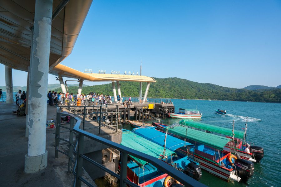 camping in Tap Mun ferry pier