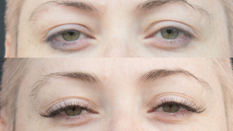 Browhaus before and after lashes