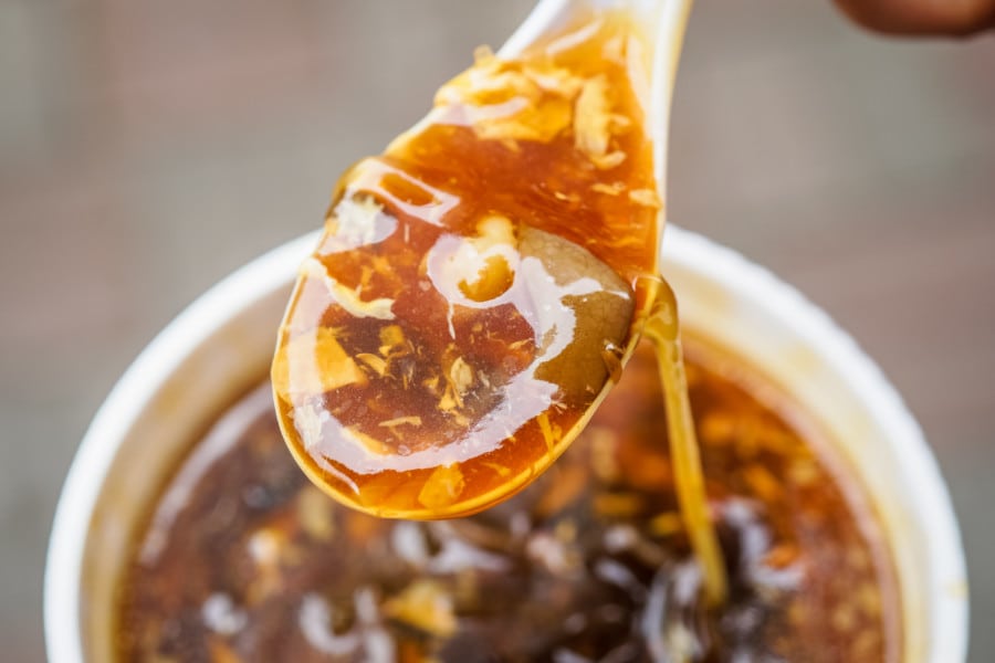 street food faux shark fin soup