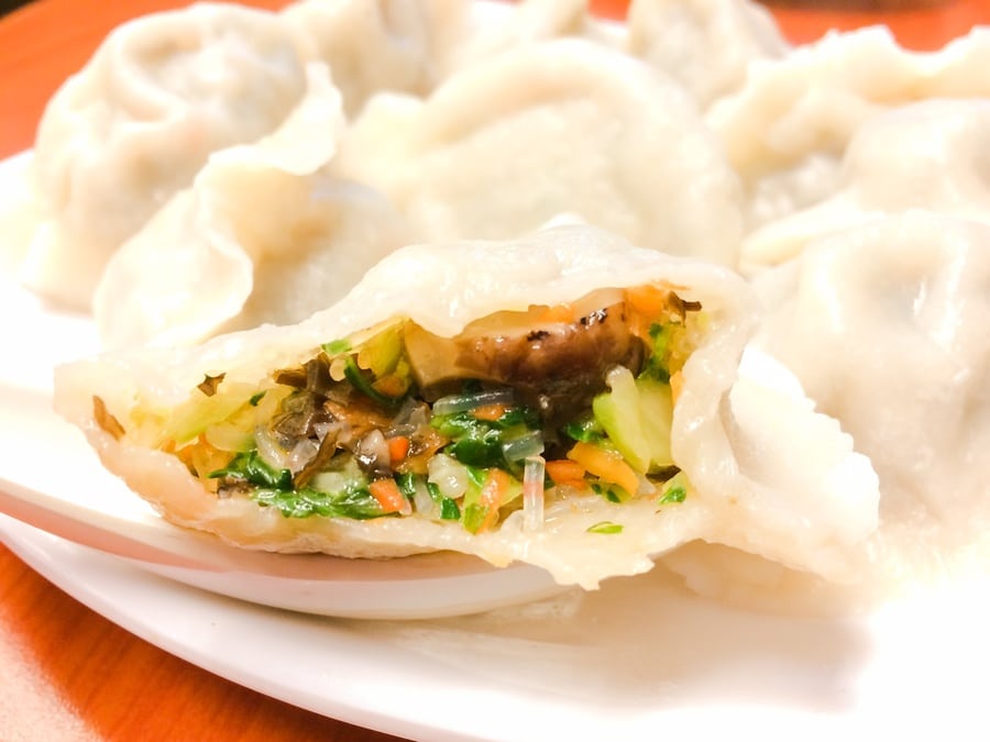 Hometown Dumplings Vegetarian dumplings in Hong Kong vegan vegetarian dumplings Hong Kong Sai Ying Pun lunch