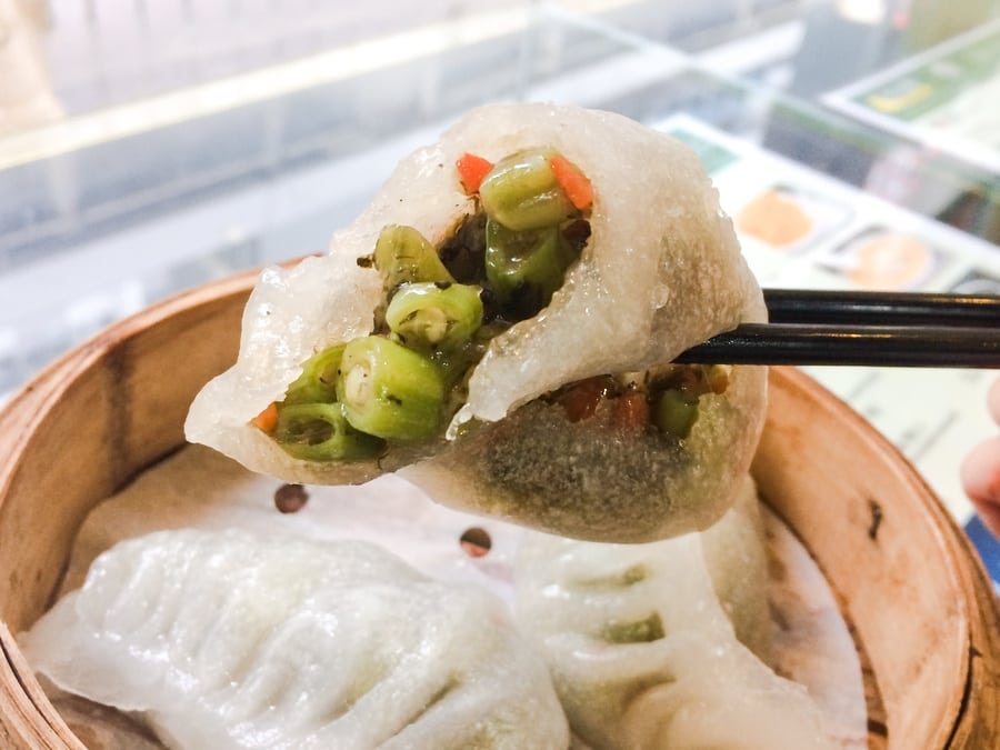 Jane Bean Juice Vegetarian dumplings in Hong Kong vegan vegetarian dumplings in Hong Kong