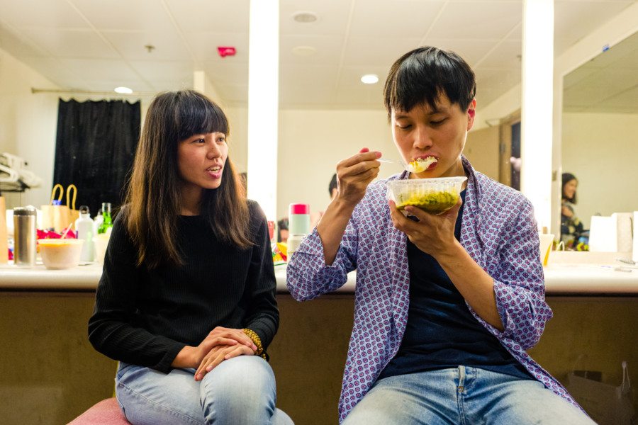 Lam Ah P Nicole OuJian eating My Little Airport Hong Kong indie band indie pop