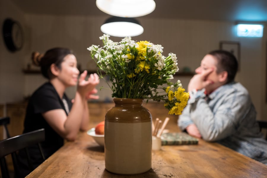 Lush Spa Central talking to therapist