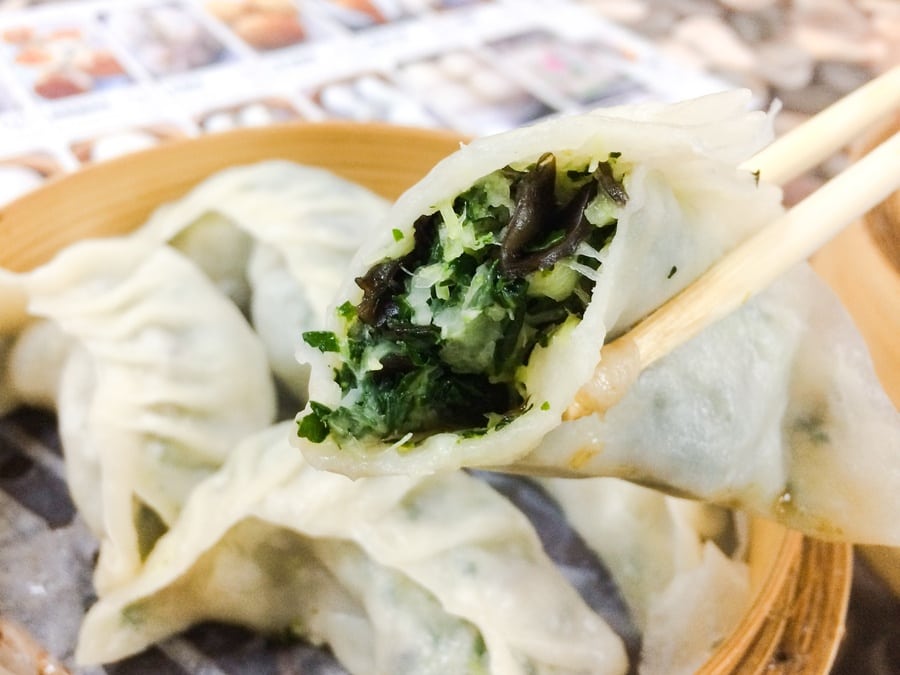Shanghai Bao Jiao Dian Vegetarian dumplings in Hong Kong vegan vegetarian dumplings in Hong Kong