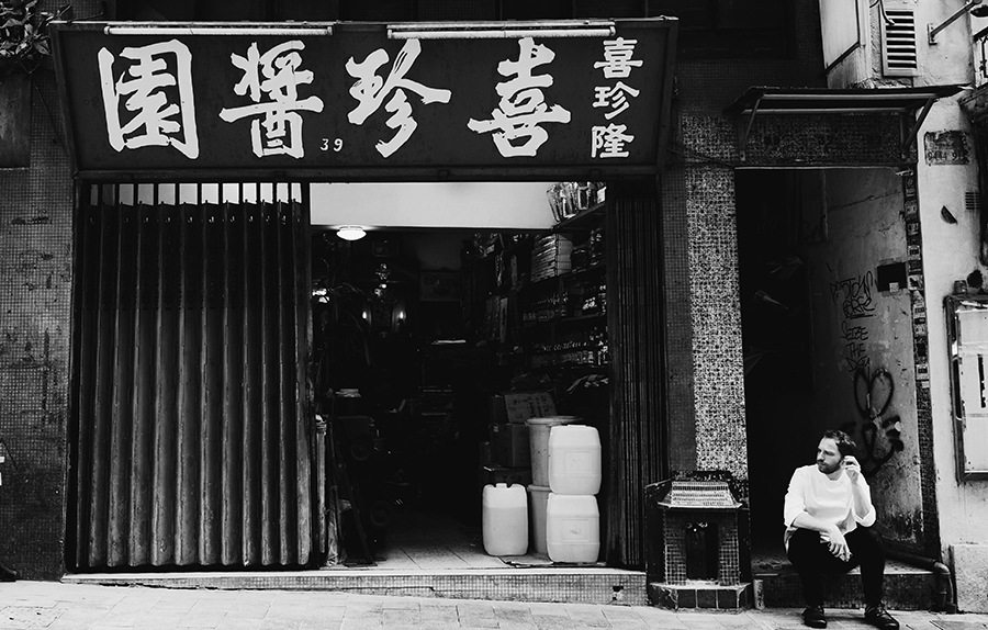 black and white photography Hong Kong Wan Chai