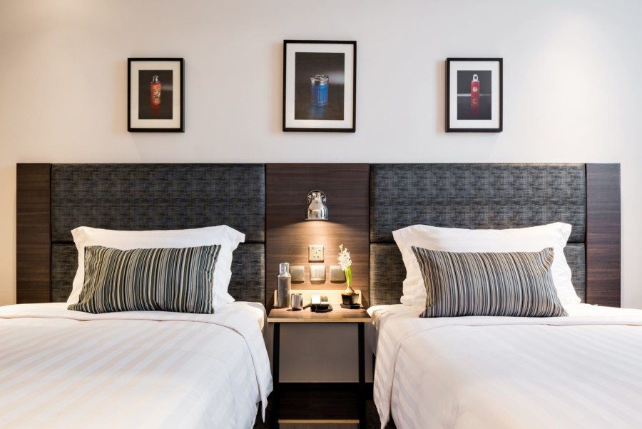 staycation hotel Hong Kong Camlux bedroom interior