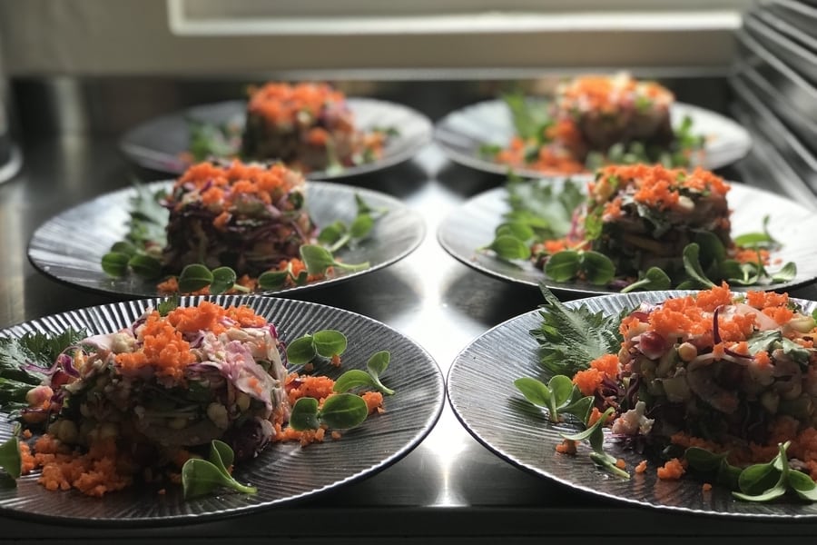 Tina Barrat vegan chef interview private dinners ceviche