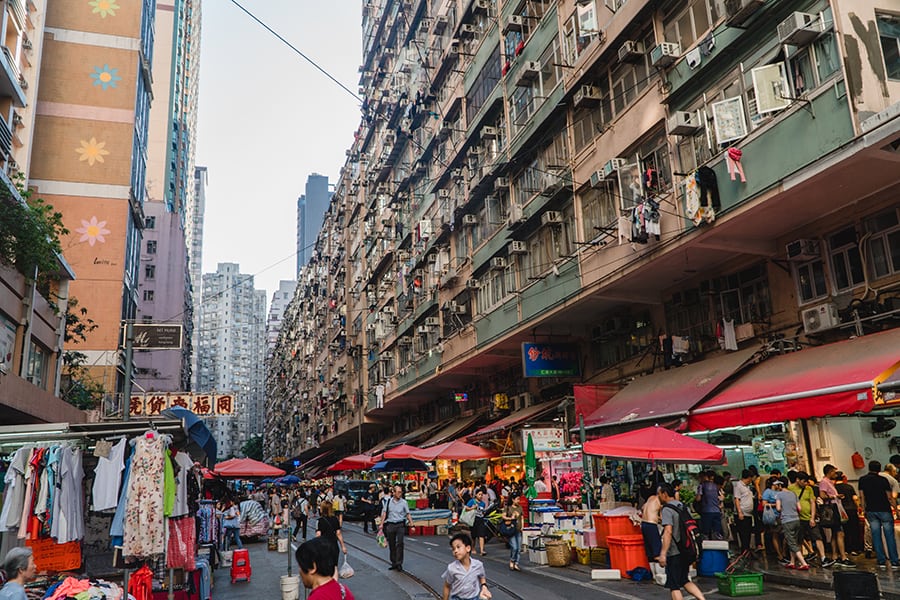 Hong Kong tram tour Chun Yeung Street Wet Market