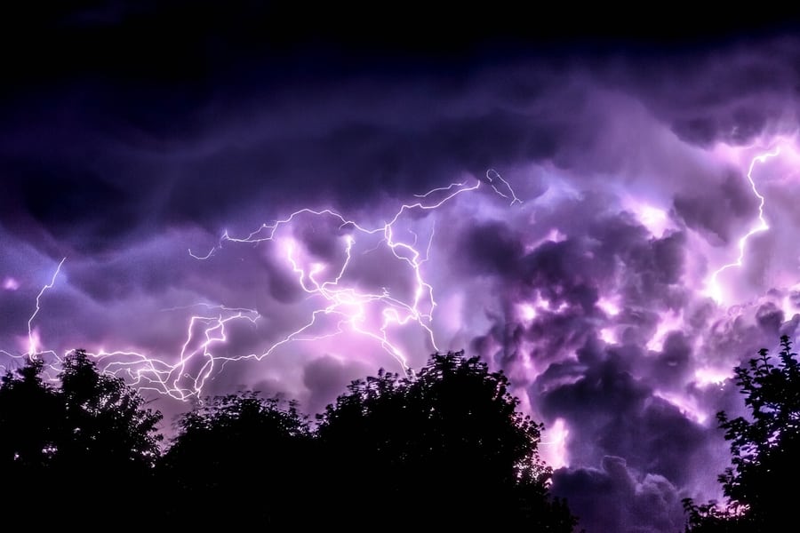 Hong Kong thunderstorms lightning