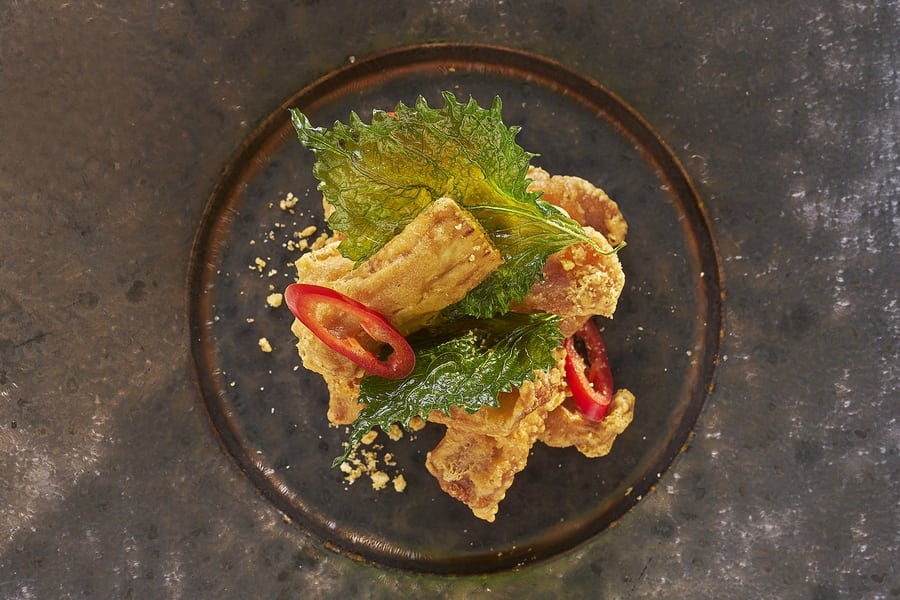 Yat Toh Heen wok-fried pork with eggplant and garlic