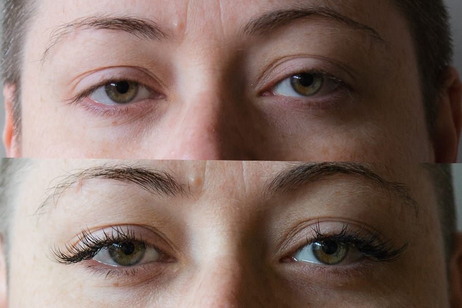 Moksa Central lash extensions before after