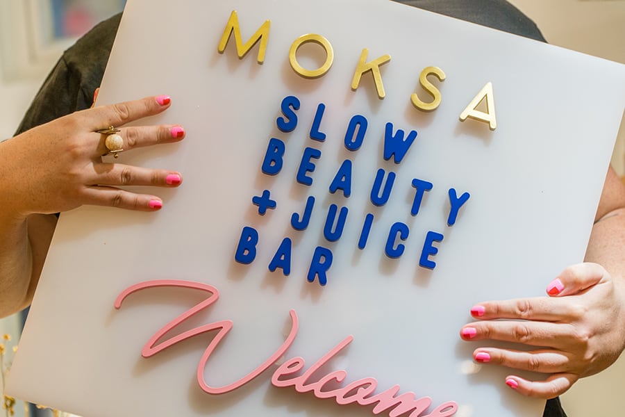 Moksa nail salon sign