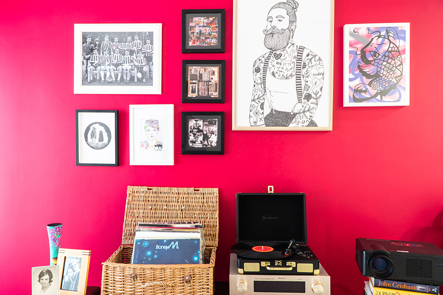 framed art gallery wall